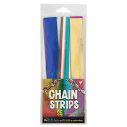 Hygloss Chain Strips - Embossed Metallic strips shown in package