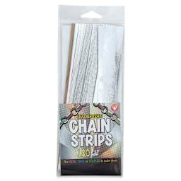 Hygloss Chain Strips - Pre-Cut Holographic strips shown in package