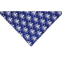 Aitoh Octopus Print Lokta Papers - White on Blue, 19-1/2" x 29-1/2", corner of sheet