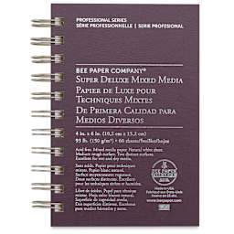 Bee Paper Aquabee Super Deluxe Sketchbook - 6'' x 4'', 60 Sheets