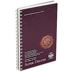 Aquabee Super Deluxe Sketchbook - Angled view of cover of side spiral-bound sketchbook