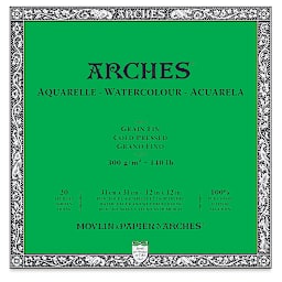 Arches Watercolor Block - 12" x 12", Cold Press, 20 Sheets