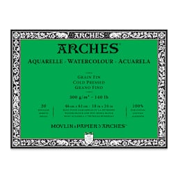 Arches Watercolor Block - 18" x 24", Cold Press, 20 Sheets