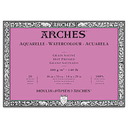 Arches Watercolor Block - 14" x 20", Hot Press, 20 Sheets