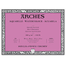 Arches Watercolor Block - 10" x 14", Hot Press, 20 Sheets