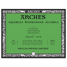 Arches Watercolor Block - 12" x 16", Cold Press, 20 Sheets