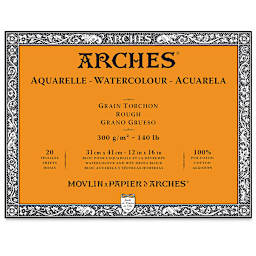 Arches Watercolor Block - 12" x 16", Rough, 20 Sheets