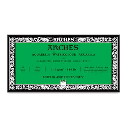 Arches Watercolor Block - 5.9" x 11.8", Cold Press, 140 lb, 20 sheets