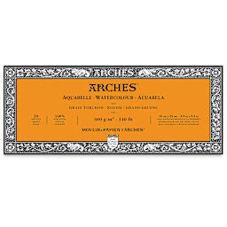 Arches Watercolor Block - 3.9" x 9.8", Rough, 140 lb, 20 Sheets