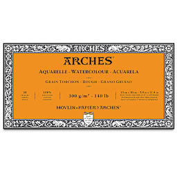 Arches Watercolor Block - 5.9" x 11.8", Rough, 140 lb, 20 Sheets