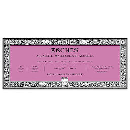 Arches Watercolor Block - 3.9" x 9.8", Hot Press, 140 lb, 20 Sheets