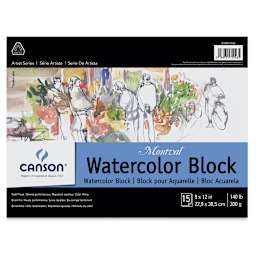 Canson Montval Watercolor Block - 9" x 12", 15 Sheets