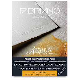 Fabriano Artistico Extra White Watercolor Paper - Cold Press, Pkg of 4