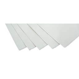 Fabriano Artistico Watercolor Paper - 22" x 30", Extra White, Cold Press, 5 Sheets, 140 lb - corners of five sheets