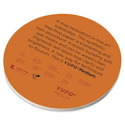 Legion Yupo Round Synthetic Paper - Angled view of 12" 10 sheet package
