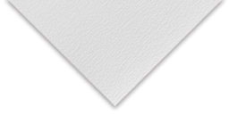 Bockingford Tinted Paper - Closeup of corner of White Tinted paper showing color and texture