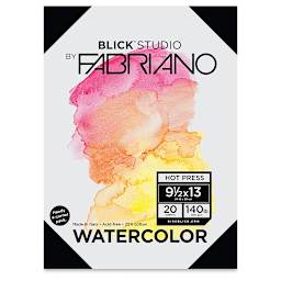 Blick Studio Watercolor Papers - Hot Press, 9-1/2" x 13, 20 Sheets
