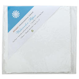 Shizen Professional Watercolor Paper - 12" x 12", Hot Press, Pkg of 5 Sheets