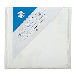 Shizen Professional Watercolor Paper - 8" x 8", Hot Press, Pkg of 5 Sheets