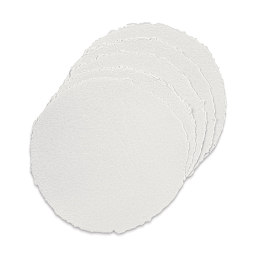 Shizen Professional Watercolor Paper - 12", Round Deckle Edge, Hot Press, 5 Sheets