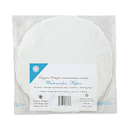 Shizen Professional Watercolor Paper - 12", Round Deckle Edge, Hot Press, 5 Sheets