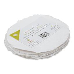 Shizen Watercolor Paper - 6", Round Deckle Edge, Cold Press/Rough, 10 Sheets