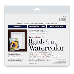 Strathmore Ready Cut Watercolor Sheets - 8" x 10", Cold Press, 10 Sheets