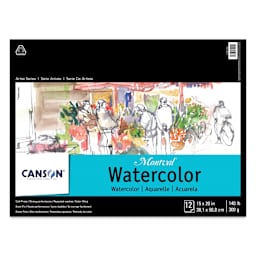 Canson Montval Watercolor Pad - 15" x 20", Tape Bound, front cover