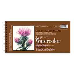 Strathmore 400 Series Watercolor Paper Pad - 6'' x 12'', Wire Bound, 12 Sheets