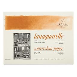 Lanaquarelle Watercolor Block - 9" x 12", Hot Press, 20 Sheets - front
