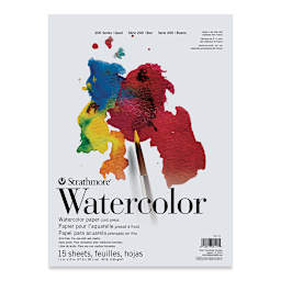 Strathmore 200 Series Watercolor Paper Student Pad - 11" x 15", Cold Press, 15 Sheets