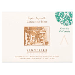 Sennelier Watercolor Block, 20 Sheets, Cold-Press, 5.7 in x 4.25 in
