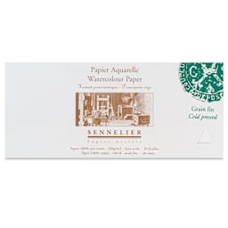 Sennelier Watercolor Block, 20 Sheets, Cold-Press, 8.25 in x 5.75 in