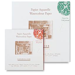 Sennelier Watercolor Blocks - Two Blocks of Watercolor Paper Shown