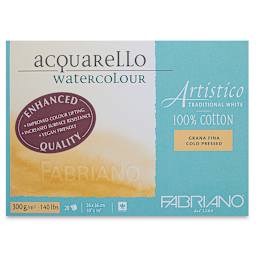 Fabriano Artistico Enhanced Watercolor Block - Traditional White, Cold Press, 10" x 14"