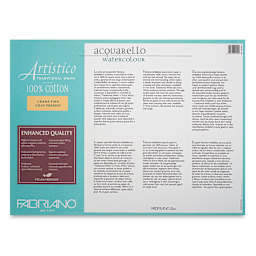 Fabriano Artistico Enhanced Watercolor Block - Traditional White, Cold Press, 18" x 24" (back)