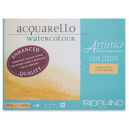 Fabriano Artistico Enhanced Watercolor Block - Traditional White, Cold Press, 18" x 24"