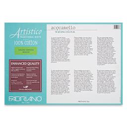Fabriano Artistico Enhanced Watercolor Block - Traditional White, Rough Press, 14" x 20" (back)