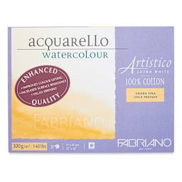 Fabriano Artistico Enhanced Watercolor Block - Extra White, Cold Press, 12" x 16"