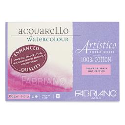 Fabriano Artistico Enhanced Watercolor Block - Extra White, Hot Press, 7" x 10"