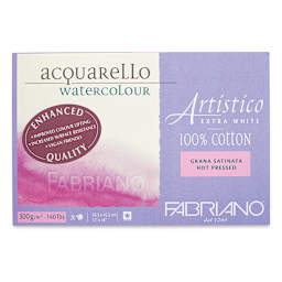 Fabriano Artistico Enhanced Watercolor Block - Extra White, Hot Press, 12" x 18"