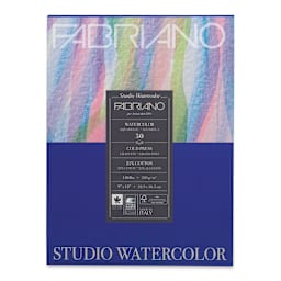 Fabriano Studio Watercolor Pad - 9'' x 12'', 300 gsm, Cold Press, 50 Sheets (front cover)