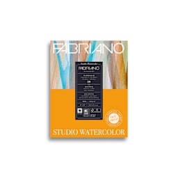 Fabriano Studio Watercolor Pad, Hot-Press, 8 in x 10 in, 90 lb., 20 Sheets