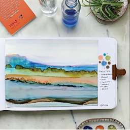 Yupo Synthetic Paper Pads (Artwork of landscape by Ashley Mahlberg)