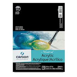 Canson Montval Acrylic Paper Pad - 9" x 12", 10 Sheets