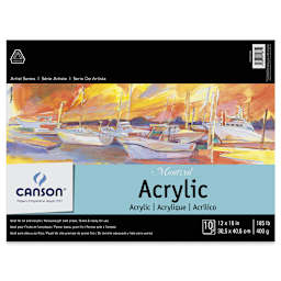 Canson Montval Acrylic Paper Pad - 12" x 16", 10 Sheets