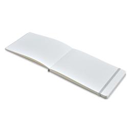 Moleskine Art Collection Watercolor Album - 5" x 8-1/4", Landscape, 72 Pages, Cool Grey (open to show paper)