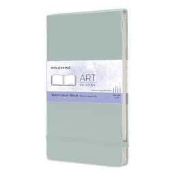 Moleskine Art Collection Watercolor Album - 5" x 8-1/4", Landscape, 72 Pages, Sage, front cover