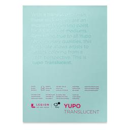Legion Yupo Synthetic Paper Pad - 5" x 7", Transluscent, 15 Sheets