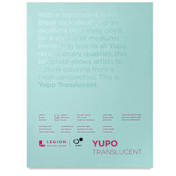 
Watercolor Paper 15 Sheet Pad Translucent 9" x 12"  Front of Pad